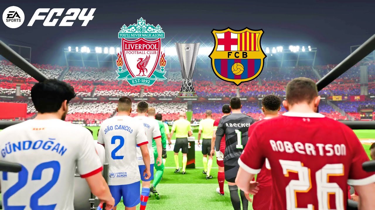 FC 24 | Liverpool vs Barcelona - UEFA Europa League - PS5 Full Match & Gameplay