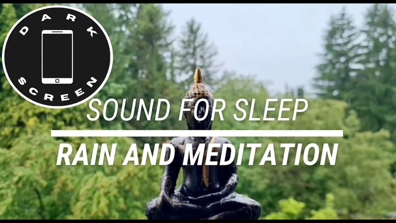 Sound for sleep | Rain and Meditation on Dark Screen | 3 hours