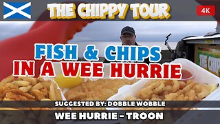 Chippy Review 69: Wee Hurrie, Troon. Tempura Squid and Sea Bass and Chips