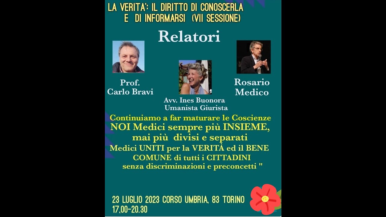 ⛔ Domenica 23 luglio, ore 17.00-19.30 - Parte2/2 - 7' Sessione - EVENTO DIBATTITO Pubblico