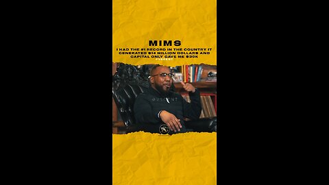 #mims I had the # 1 record in the country it generated $14mill & capital only gave me $30k🎥 @bet