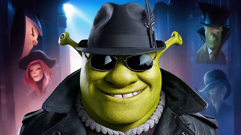 Shrek As The Spy in Black