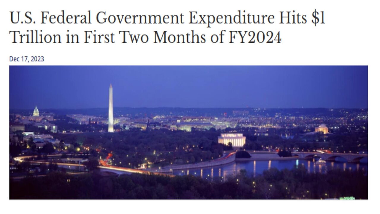 So The US Govt Has Spent $1 Trillion in 2 Months?