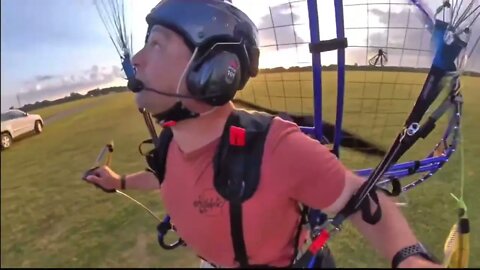 #Paramotor Foot Drag landing