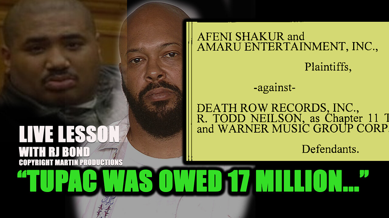 LIVE LESSON: DEATH ROW OWED TUPAC 17 MILLION BUCKS! WHEN HE DIED