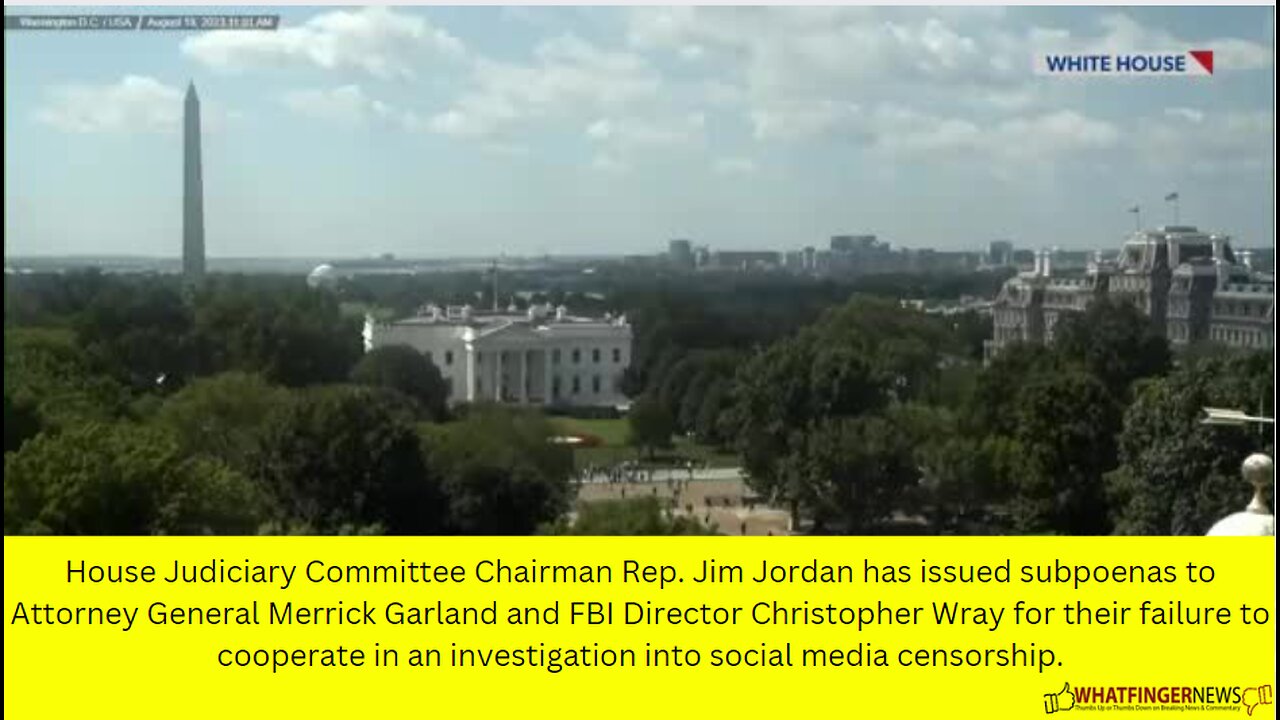 House Judiciary Committee Chairman Rep. Jim Jordan has issued subpoenas to Attorney