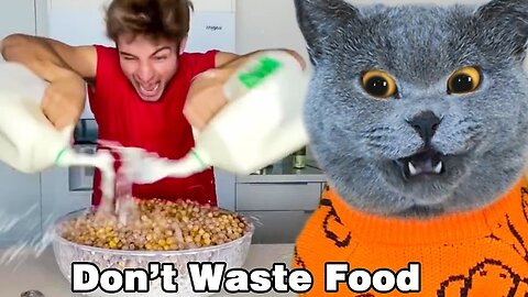 Just Use A Little Oscar! Its Not Good To Waste Food😥👀| Oscars Funny Life | Cute and Funny Cat #5