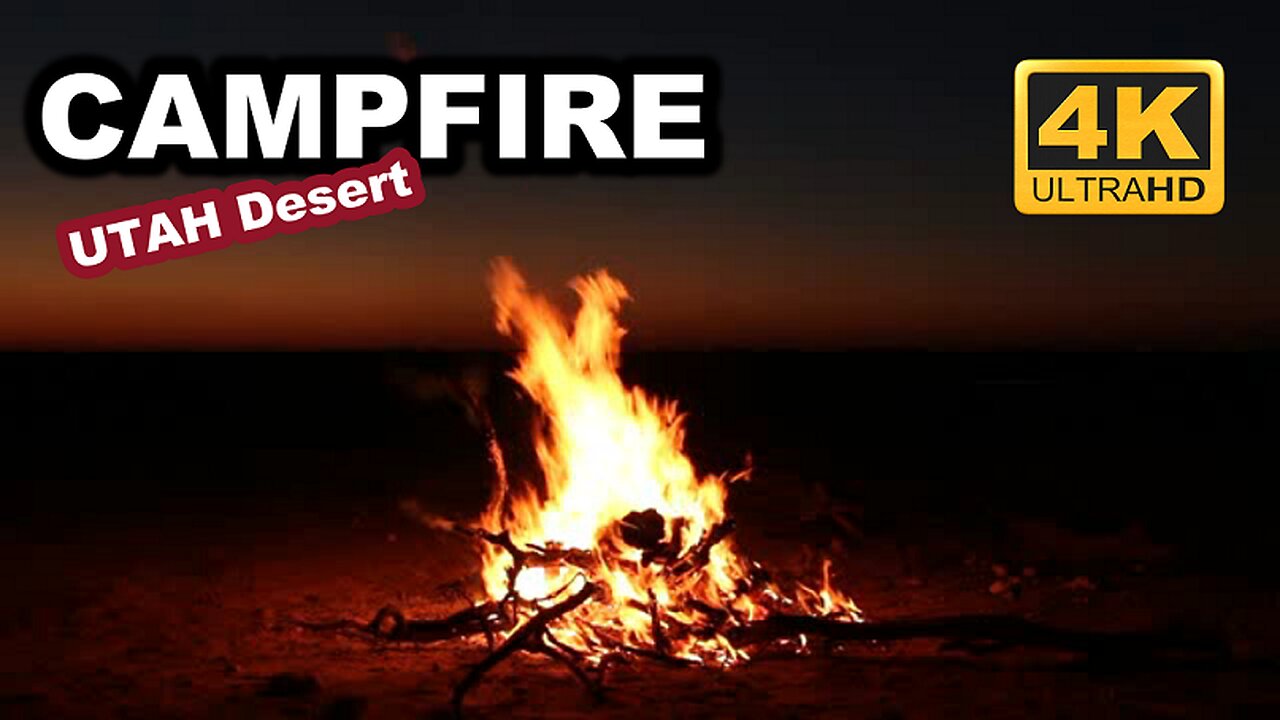 Relaxing Campfire | Fireplace Outback Wind Crackling Fire (4 Hours) | Natural Sounds