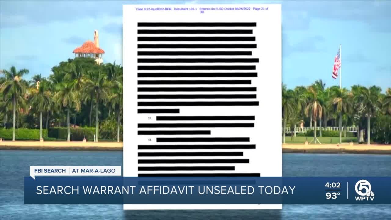 Highly classified documents improperly stored, unlawfully concealed at Mar-a-Lago, affidavit says