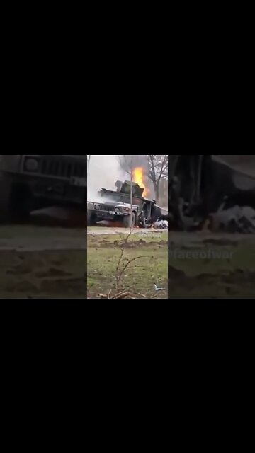 Ukrainian Humvee Destroyed!