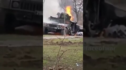 Ukrainian Humvee Destroyed!