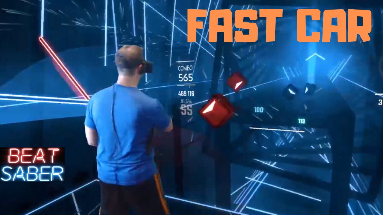 Beat Saber || Fast Car || Expert Mixed Reality