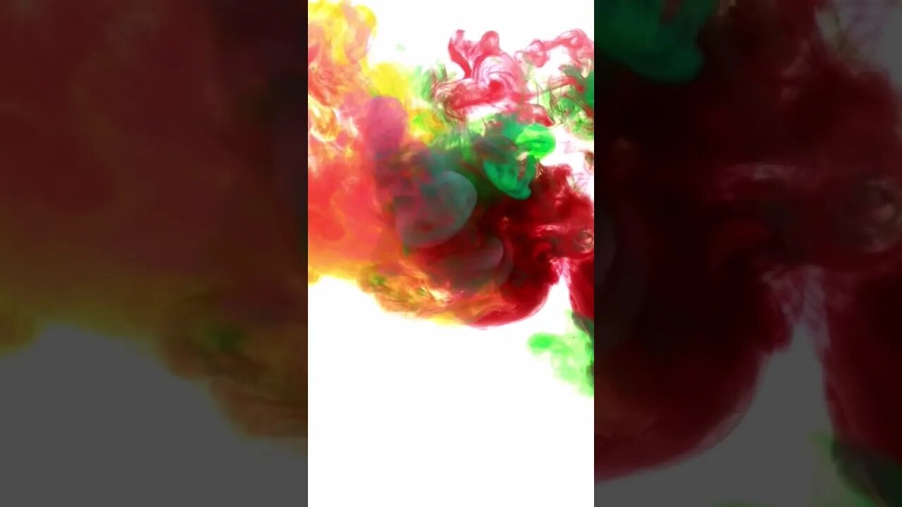 Mixing of multiple ink colors in to water.