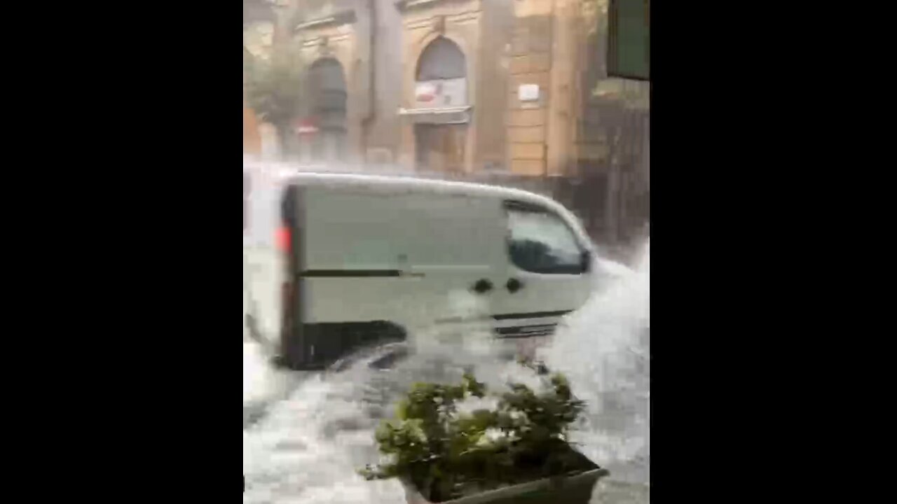 Severe flooding in Catania Sicily