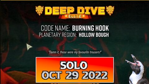 Deep Rock Galactic Elite Deep Dive – October 29 2022 – Burning Hook