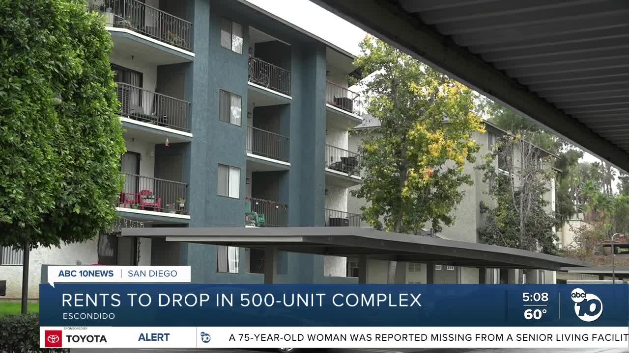 Rents to drop at 500-unit Escondido apartment complex