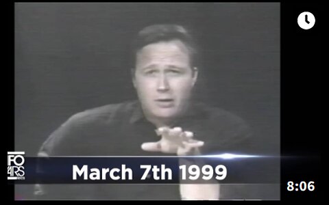 March 7, 1999 Alex Jones laid out the New World Order globalist's plan for a post-human world