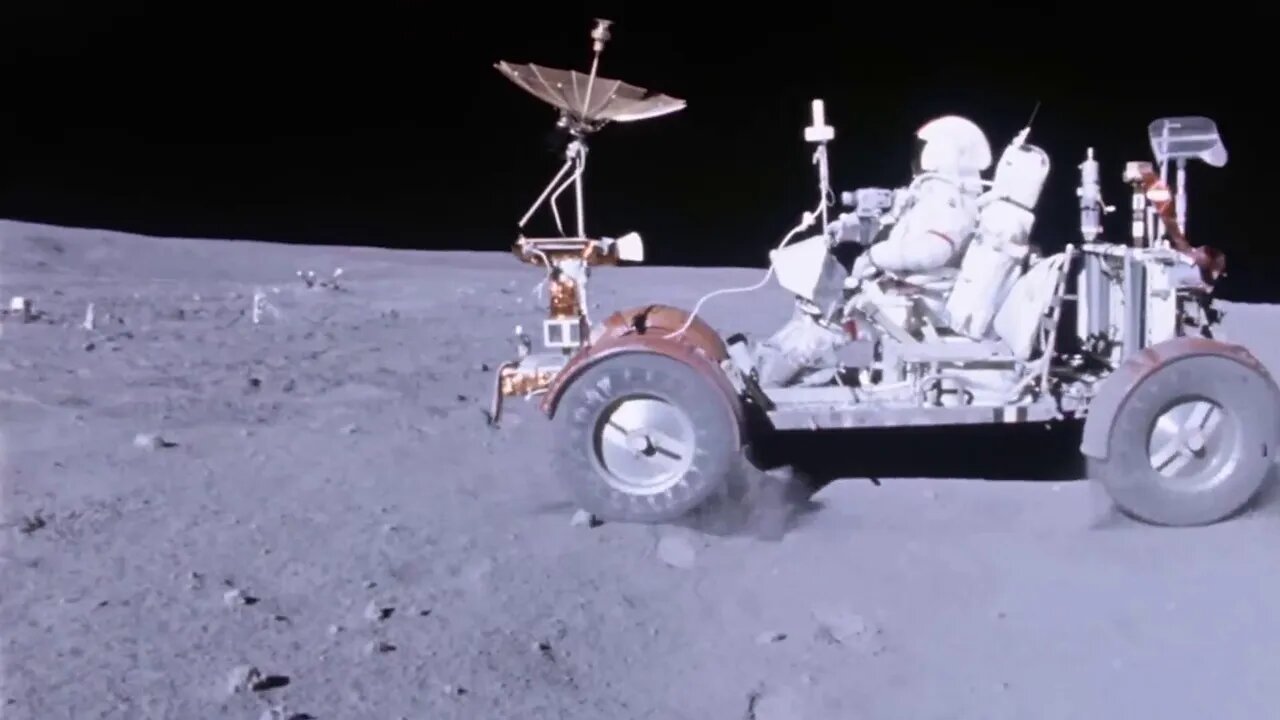 Lunar rover vehicle on Moon - 1969