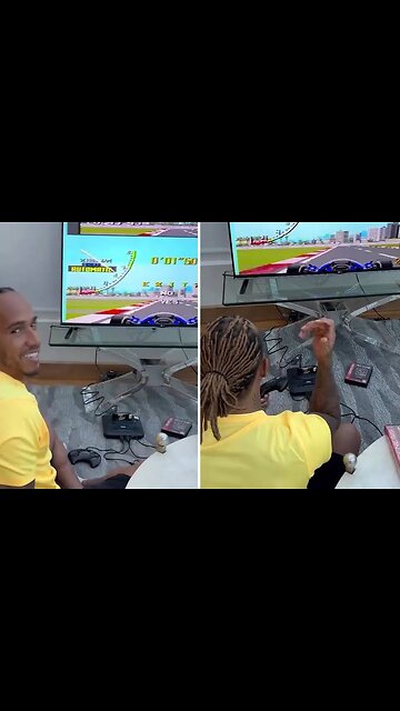Lewis Hamilton playing Super Monaco GP II Ayrton Senna on Sega Genesis!!!