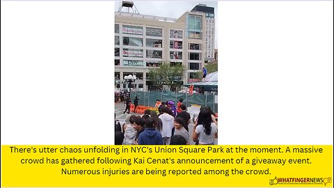 There's utter chaos unfolding in NYC's Union Square Park at the moment.