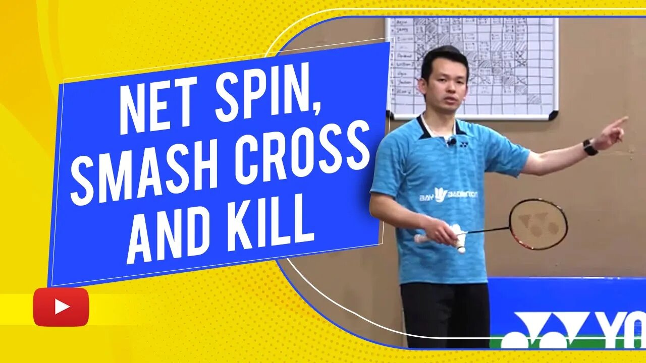 Master Badminton Singles Net Spin, Smash Cross and Finish - Coach Kowi Chandra (Subtitle Indonesia)