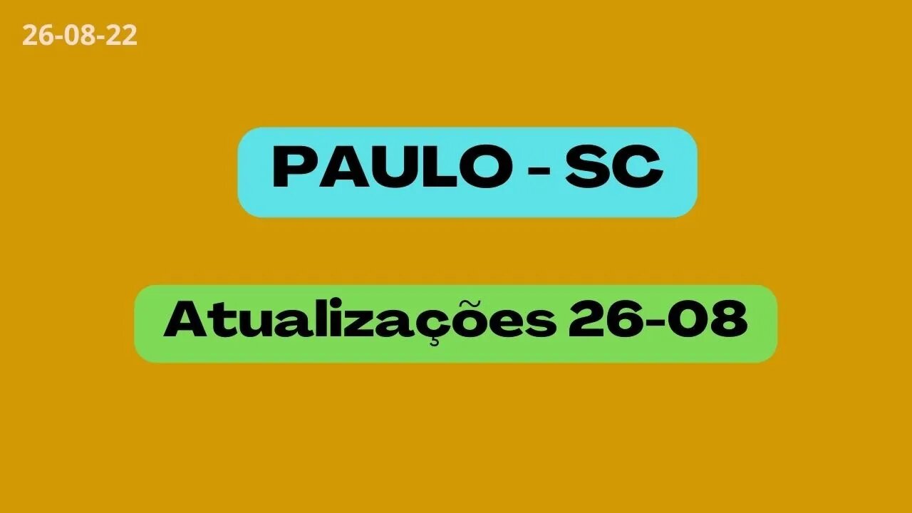 PAULO SC Atualizações 26 08