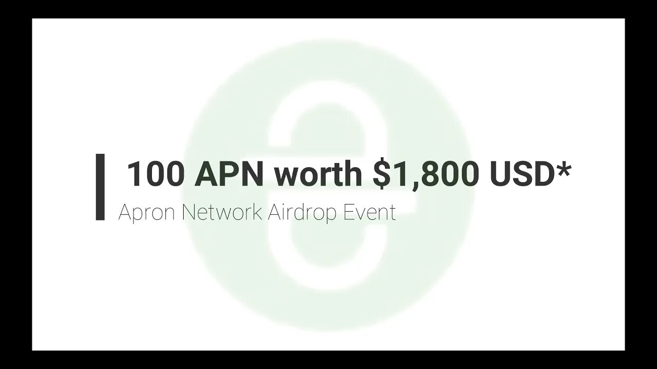 Finalizado - Airdrop Competição - Apron Network - Top 2000 participants will get 100 APN
