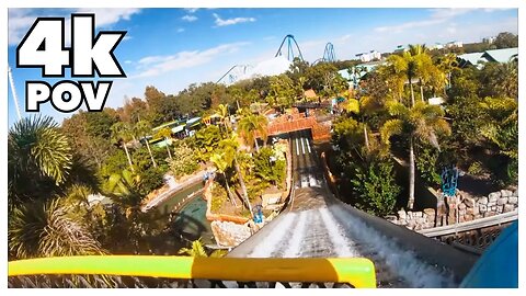 [4k] Infinity Falls Water Raft Ride - SeaWorld Orlando