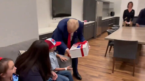 Former President Trump Surprises Young Supporter At Rally With Birthday Gift, Visit