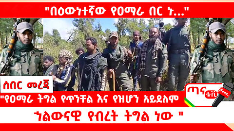 ጣና ሰበር መረጃ ፦ "የዐማራ ትግል የጥንቸል እና የዝሆን አይደለም፤ ኀልውናዊ የብረት ትግል ነው" አርበኛ ረ/ፕሮፌሰር እያሱ አባተ