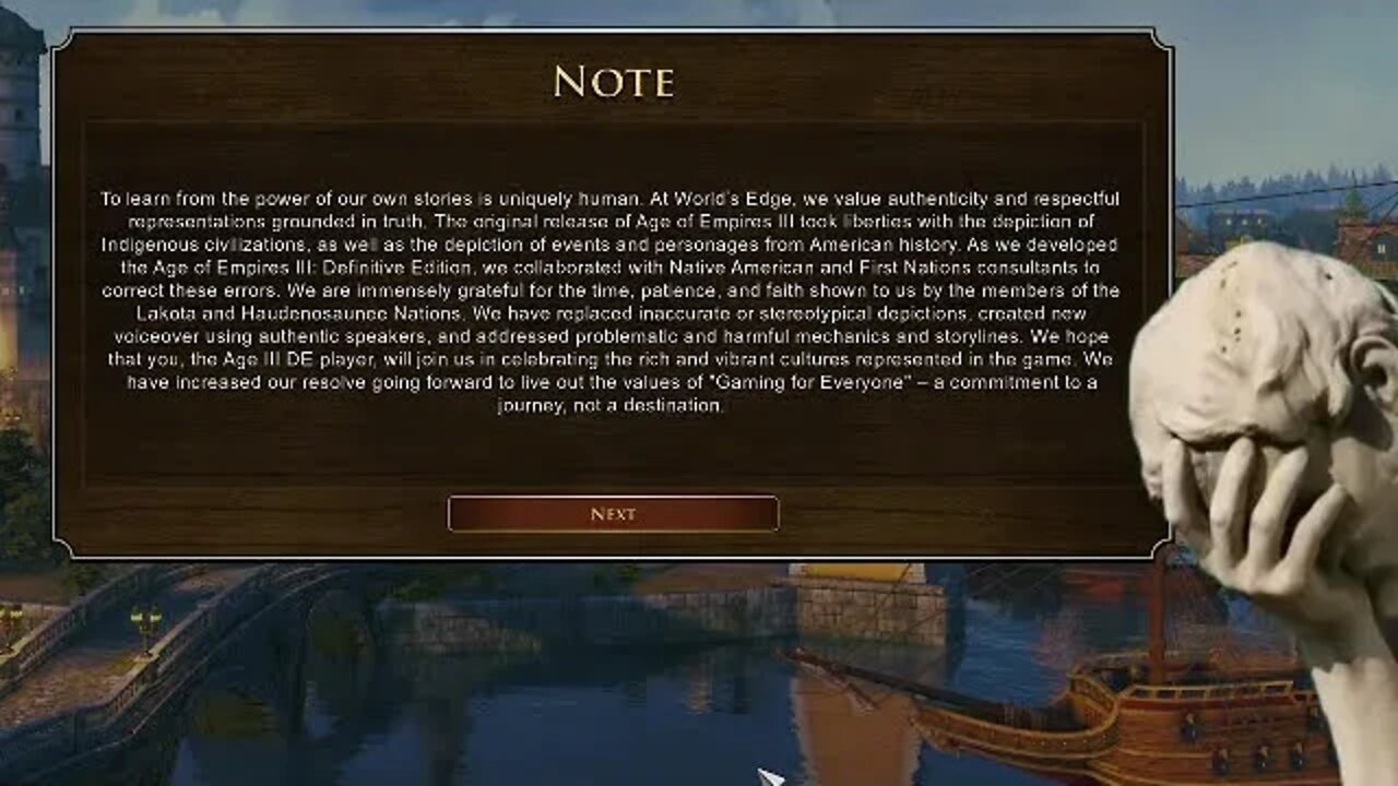 Age Of Empires 3 DE And The Opening Woke Apology