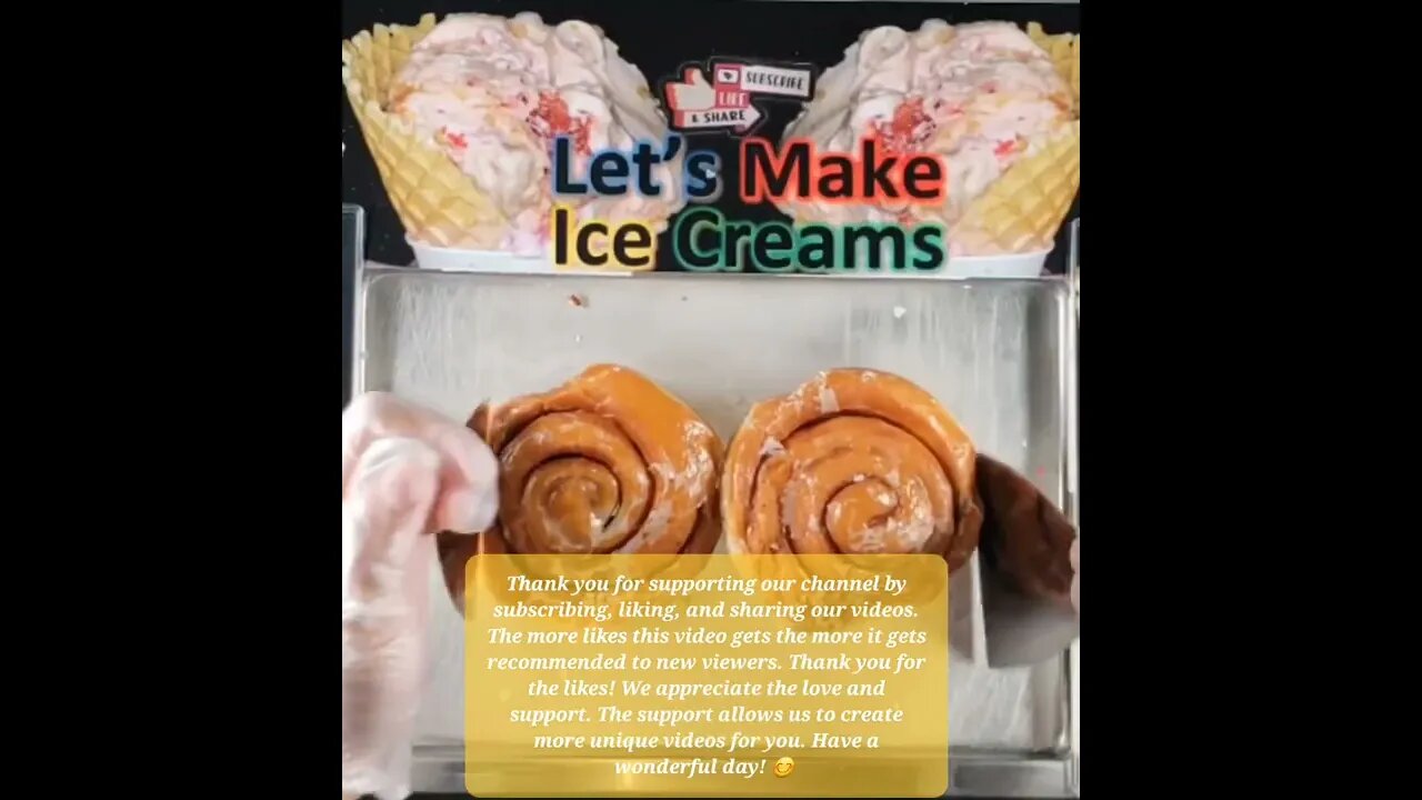 Ice Cream Making Cinnamon Roll Doughnuts Short