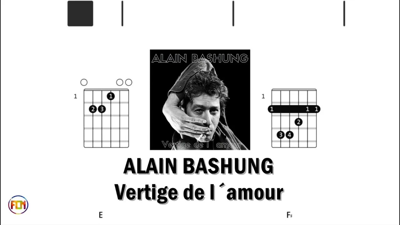 ALAIN BASHUNG Vertige de l´amour - (Chords & Lyrics like a Karaoke) HD