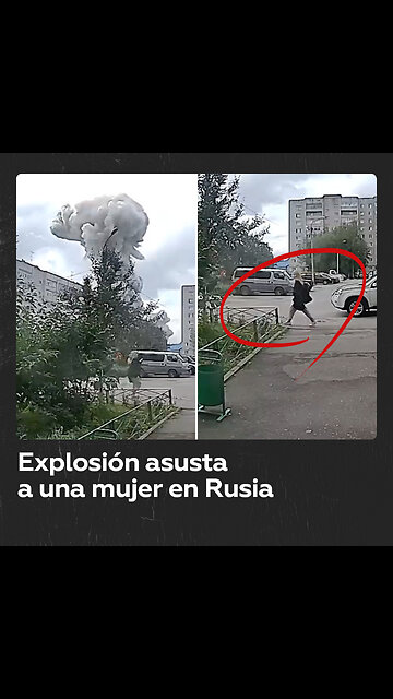 Explosión en ciudad rusa asusta a una mujer