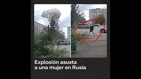 Explosión en ciudad rusa asusta a una mujer