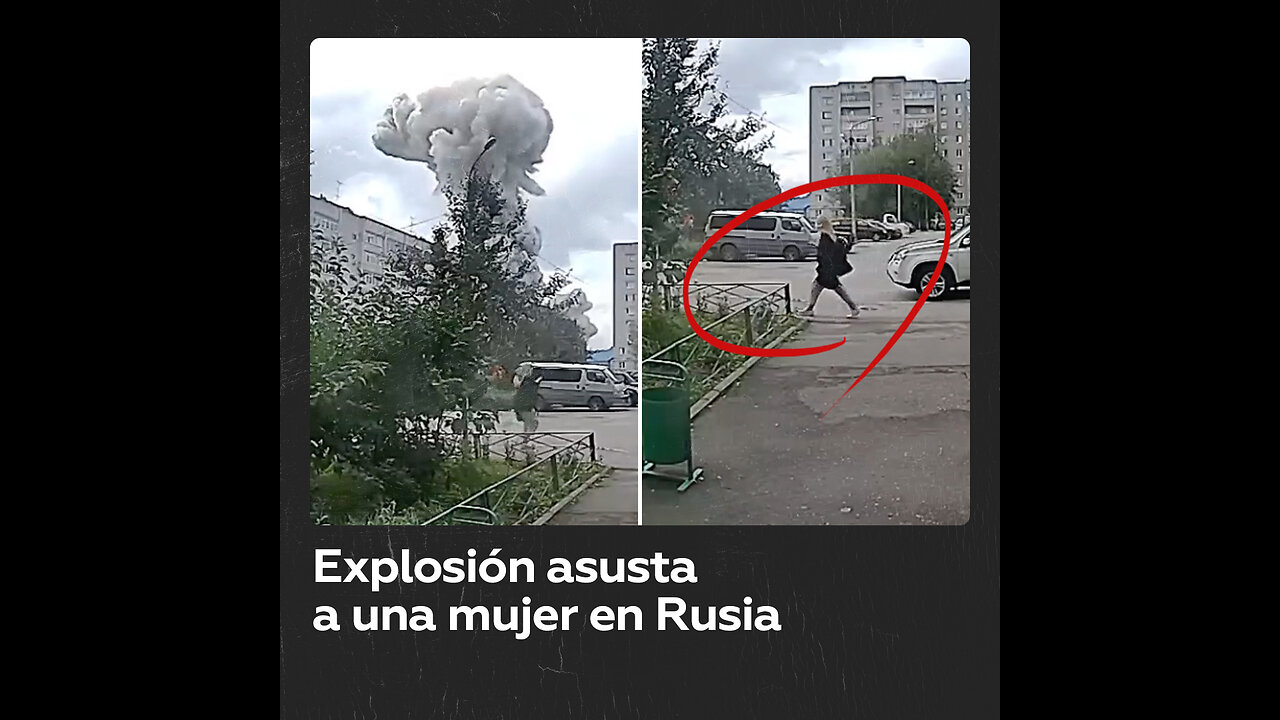 Explosión en ciudad rusa asusta a una mujer
