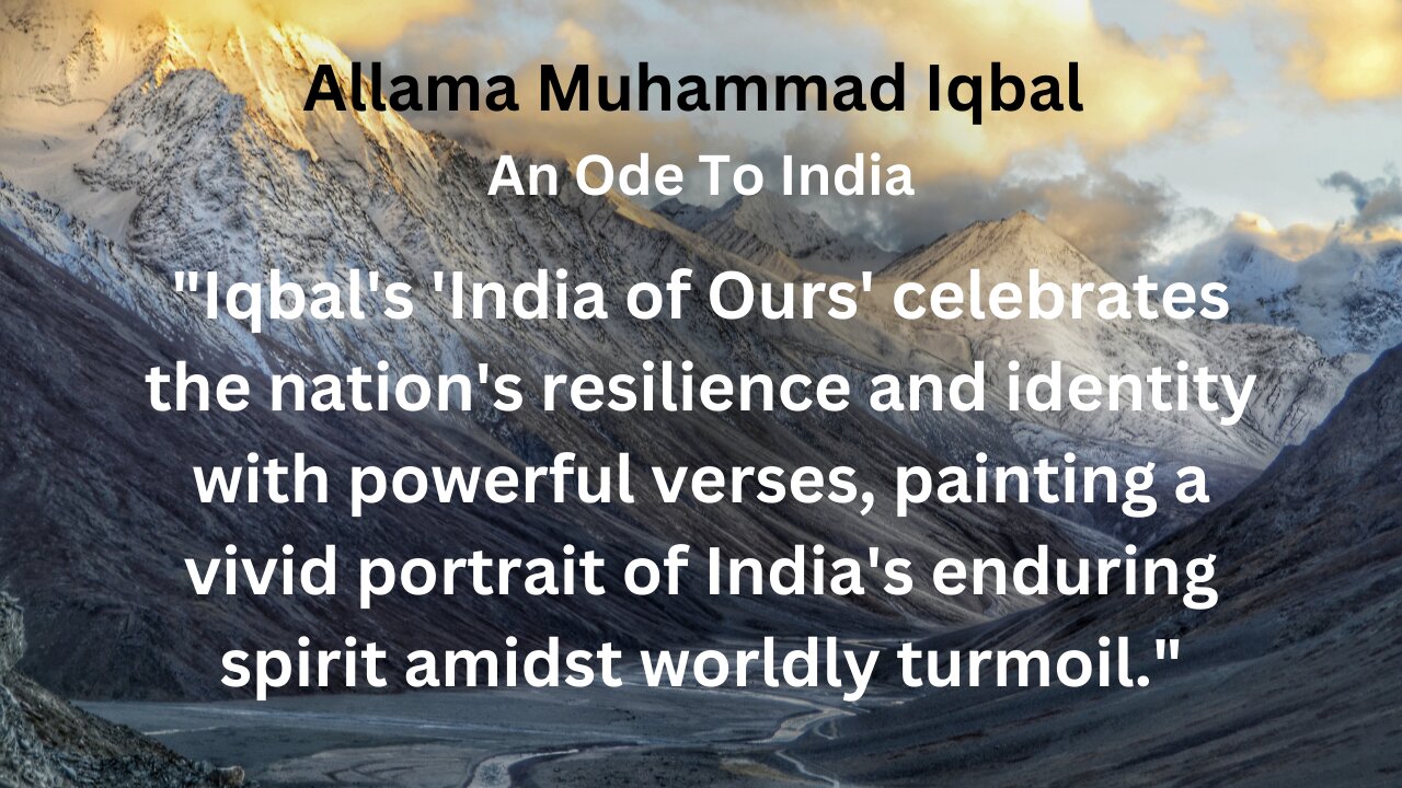 Allama Muhammad Iqbal | An Ode To India | #quotes | #shayari |# poem | #quotes