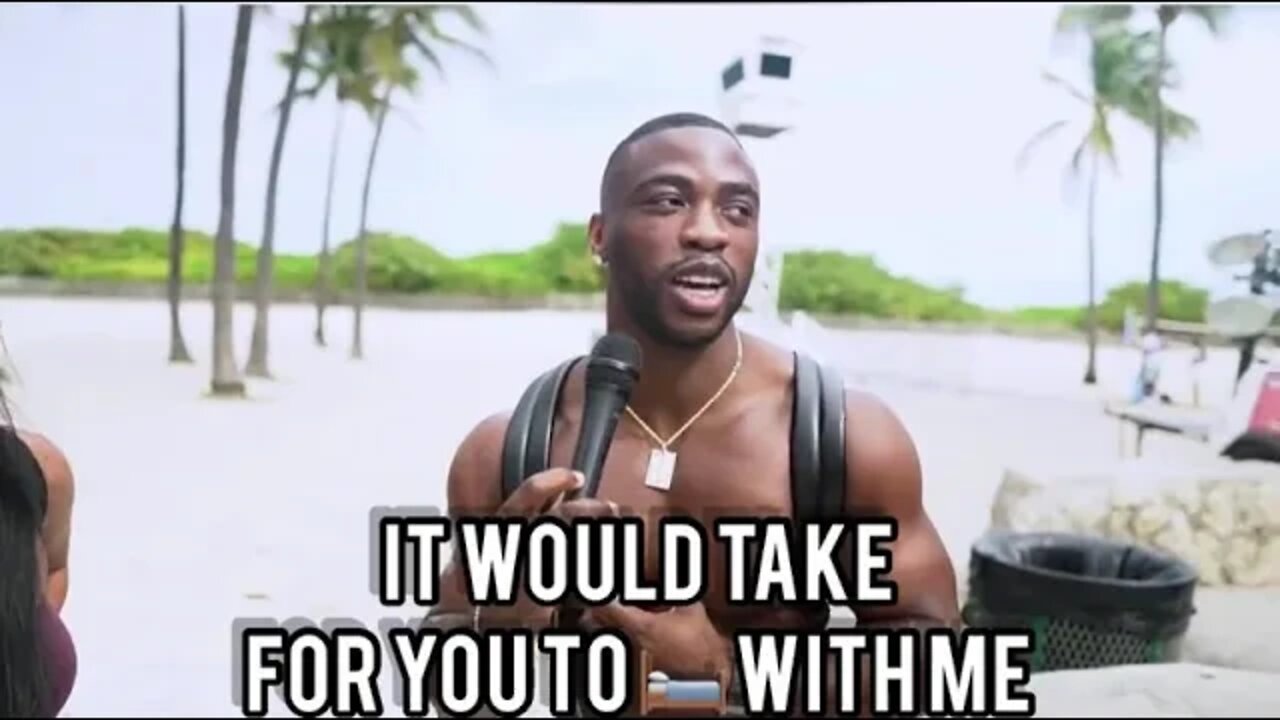 Girl gives in fast to muscled black guy lol.