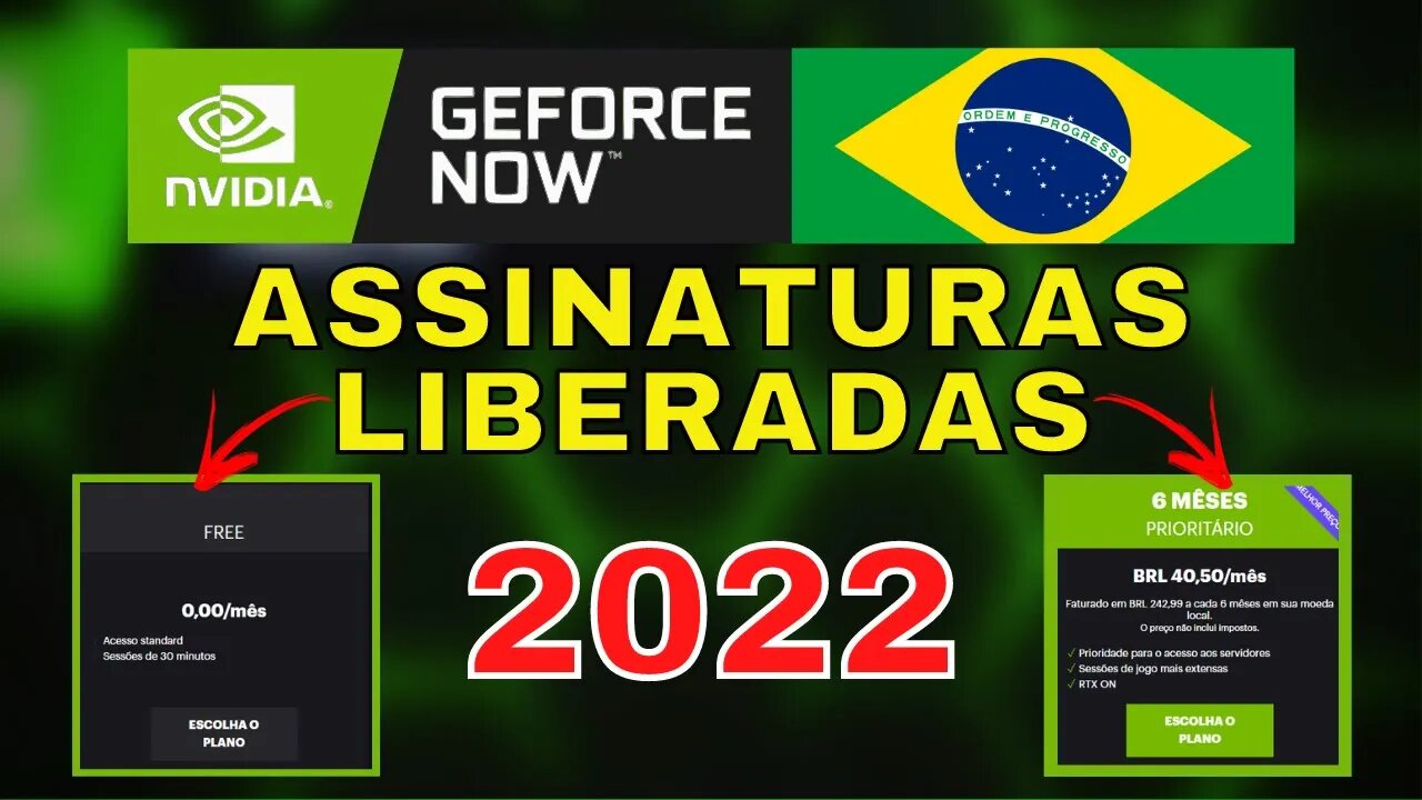 GEFORCE NOW ABYA BRASIL - OS PLANOS PAGOS E GRÁTIS VOLTARAM!!!