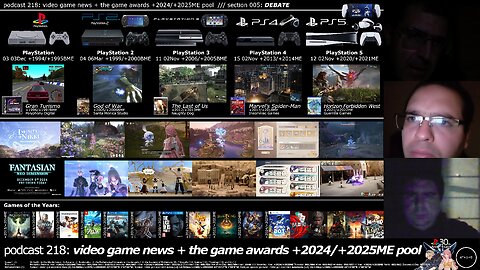 +2024/+2025 001/004 009/013 006/007 podcast 217 video game news + the game awards +2024/+2025ME pool