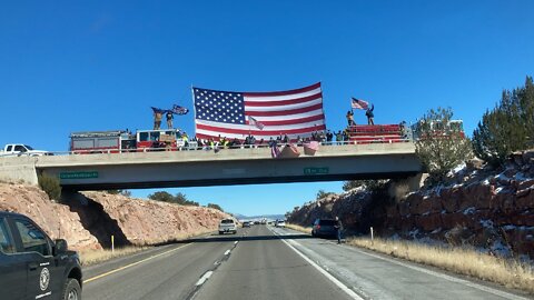 Albuquerque NM overpass supporting the convoy!