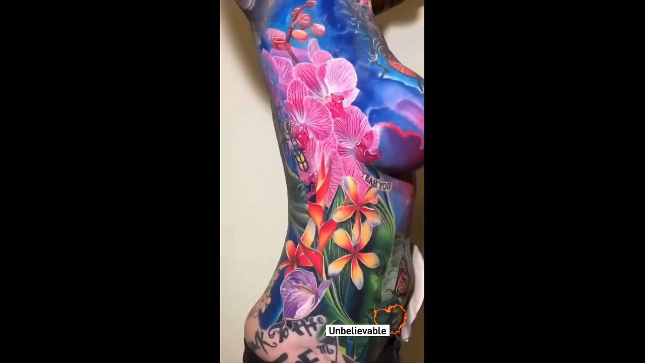 Womens full body hot tattoo⚡🔥