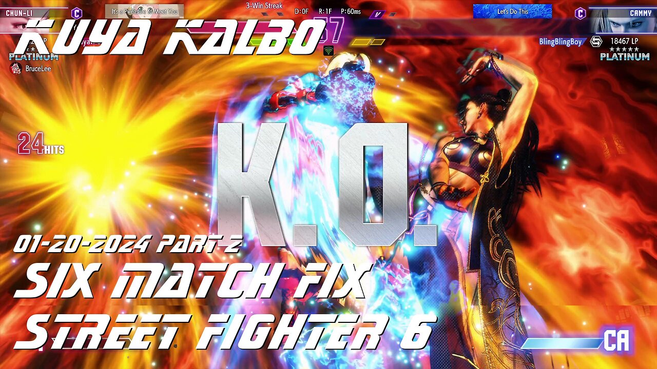 Kuya Kalbo Six Match Fix with Chun Li on Street Fighter 6 as Puyat 01-20-2024 Part 2.