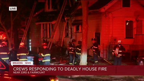 Medical examiner called to house fire near 33rd and Fairmount