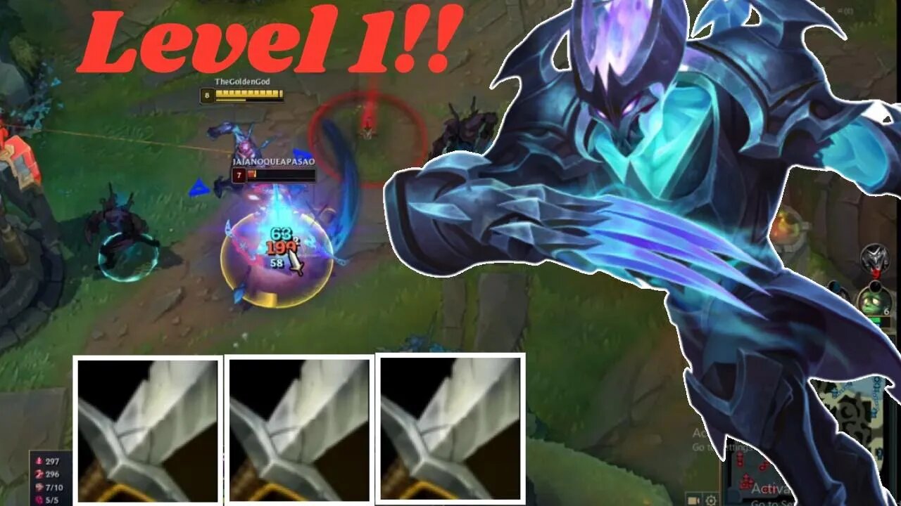 ZED BUT I START WITH 3 LONGSWORDS!!!