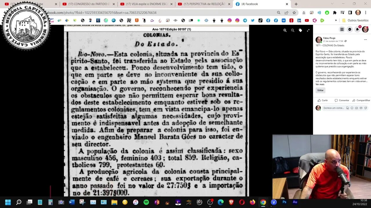 Colônias Capichabas em 1871