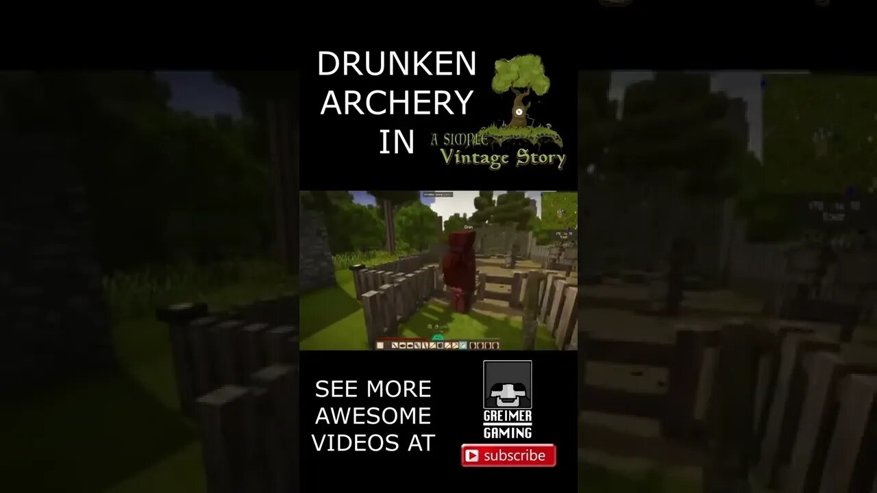 Drunken Archery In Vintage Story! #shorts