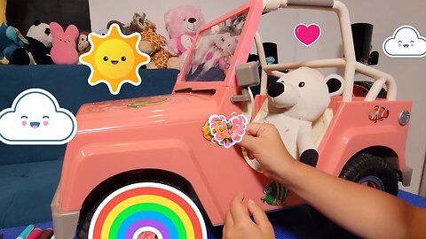 Decorating Pink Jeep