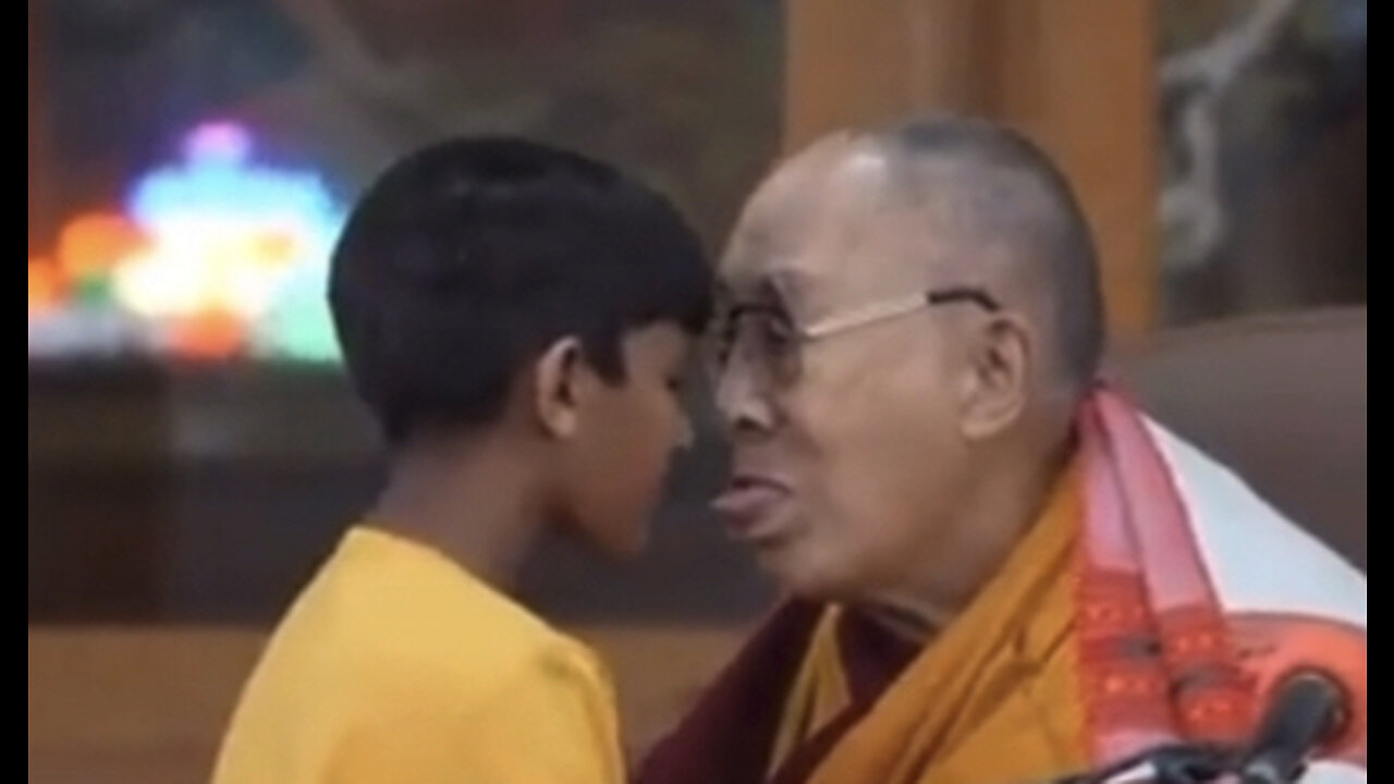 Dalai Lama tells Young Indian Boy to Suck on His Tongue- These People are SICK!