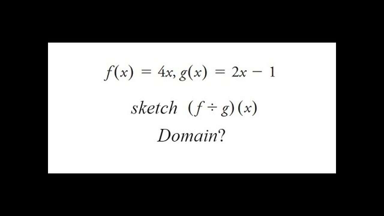 Grade 12 Advanced Functions - Sketching the Quotient of Two Functions (ch 9.4)